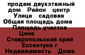 продам двухэтажный дом › Район ­ центр › Улица ­ садовая › Общая площадь дома ­ 90 › Площадь участка ­ 1 › Цена ­ 1 800 000 - Ставропольский край, Ессентуки г. Недвижимость » Дома, коттеджи, дачи продажа   
